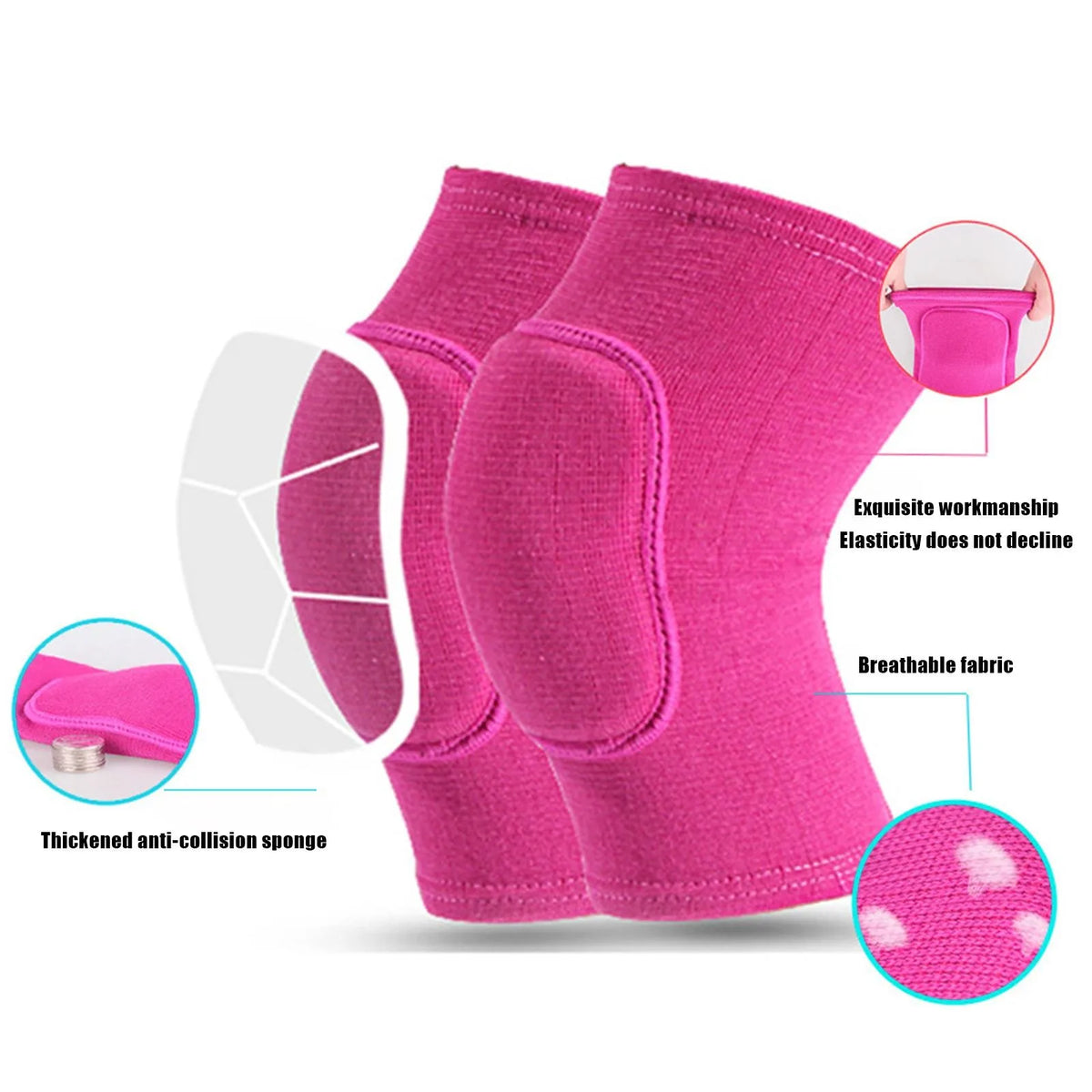 Sports Knee Pads with Compression Support