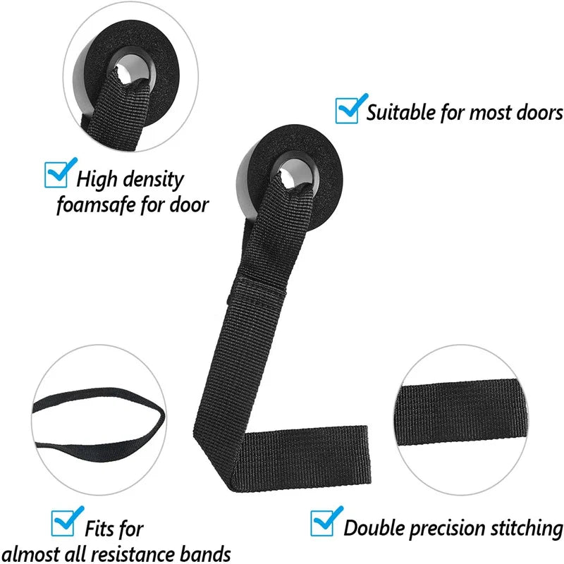 Door Anchor Resistance Band Set – Elastic Tube Bands for Home & Gym Workouts