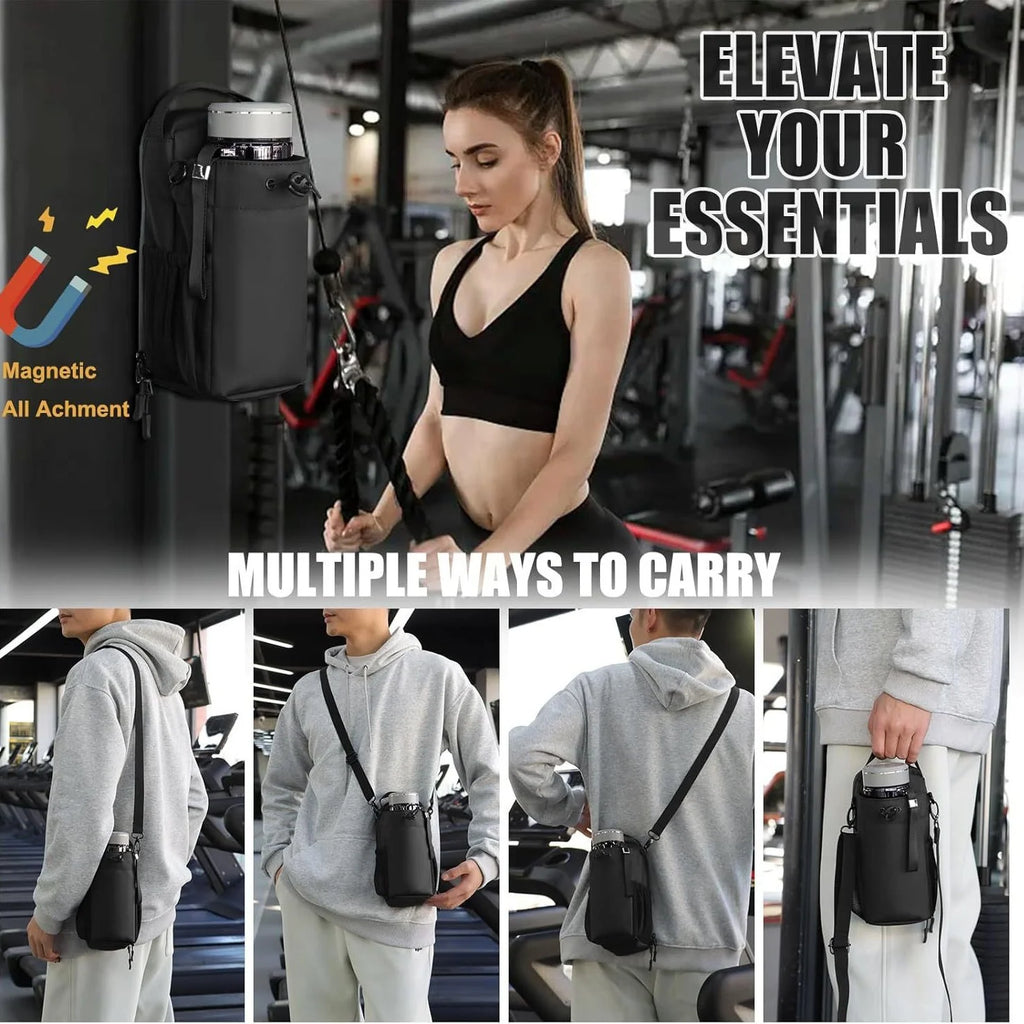 Magnetic Gym Bag – Large Capacity Sports Carrier for Phone, Water Bottle & Accessories