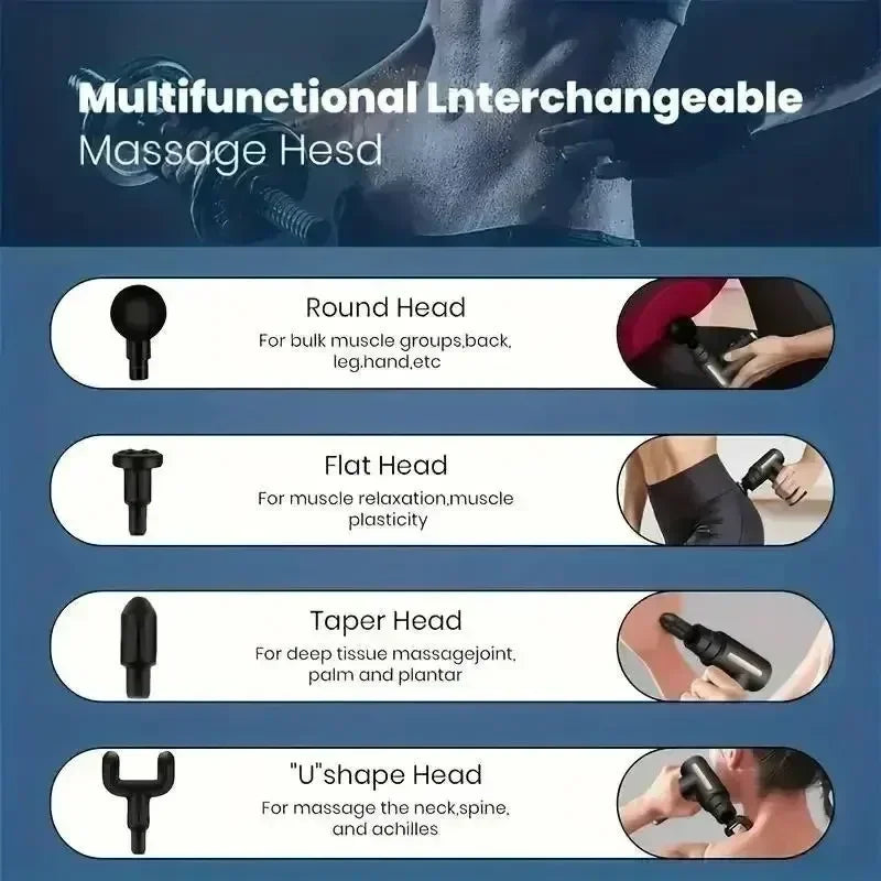 USB Mini Massage Gun – Portable Fascia Gun for Muscle Relaxation & Recovery