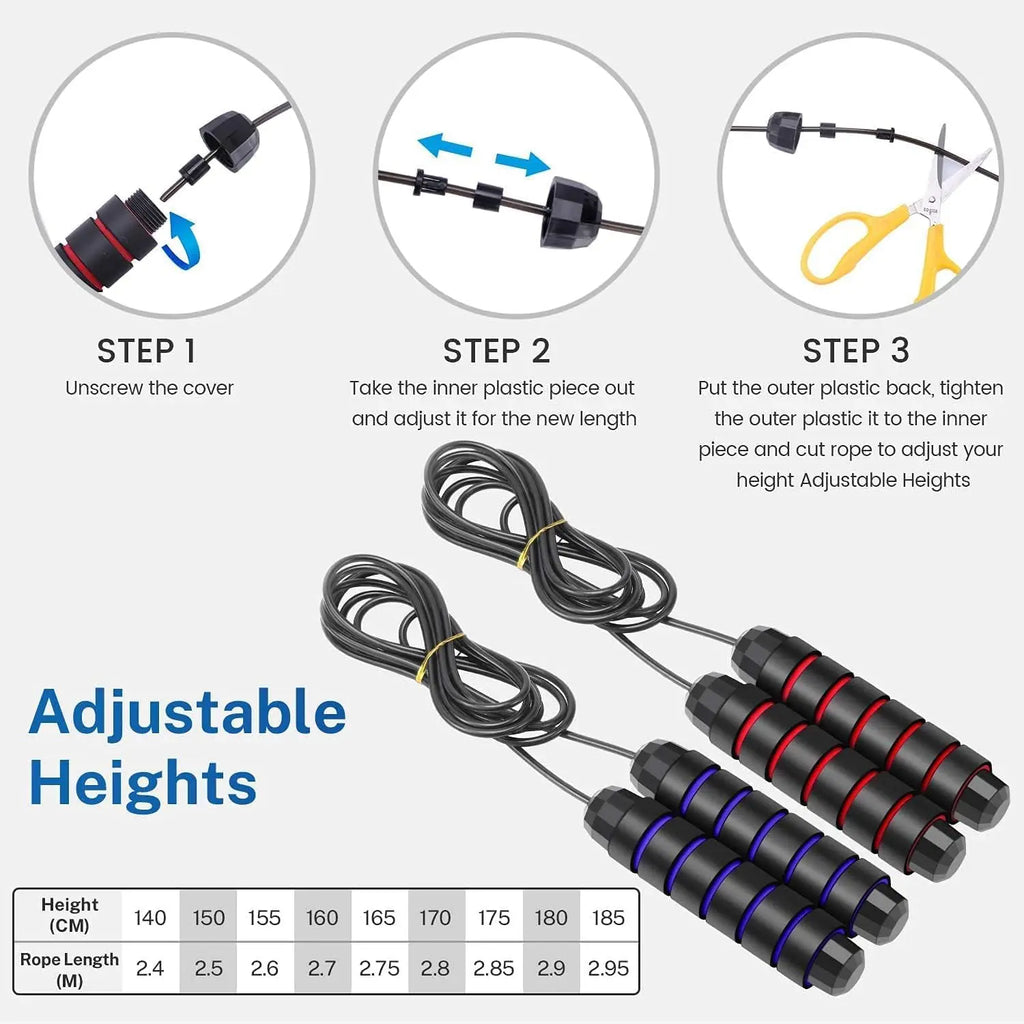 Speed Skipping Rope – Adjustable Jump Rope for Cardio & Fitness Training