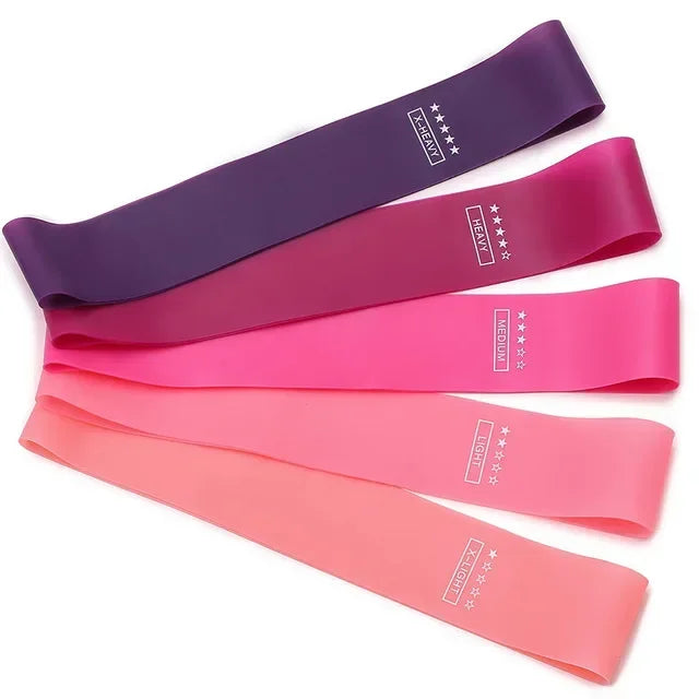 Elastic Rubber Resistance Bands – Portable Workout Bands for Yoga, Pilates & CrossFit