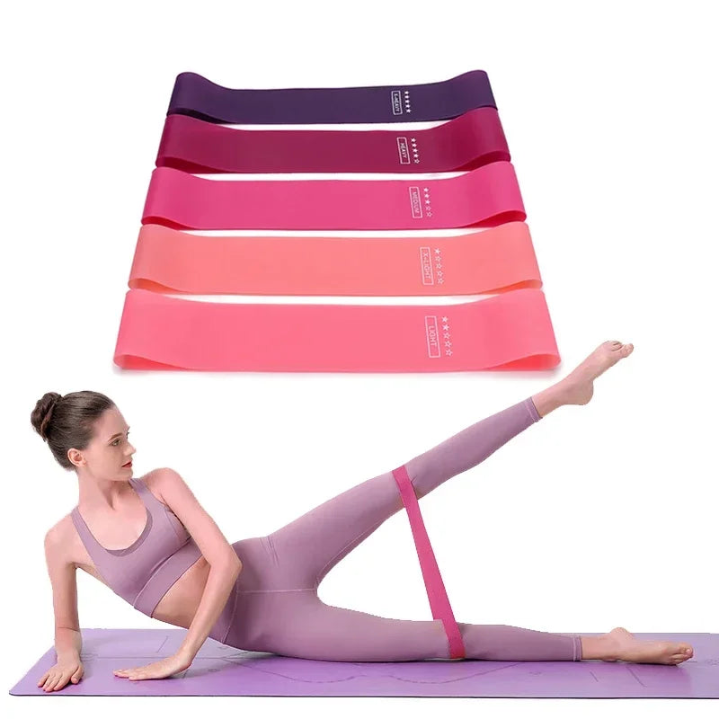 Elastic Rubber Resistance Bands – Portable Workout Bands for Yoga, Pilates & CrossFit