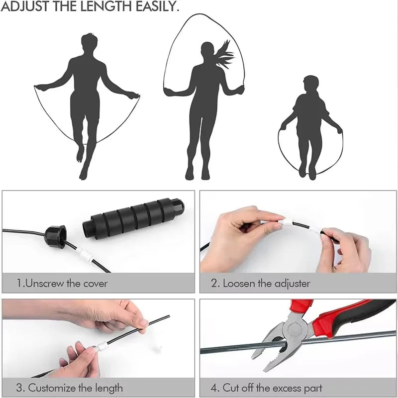 Speed Skipping Rope – Adjustable Jump Rope for Cardio & Fitness Training