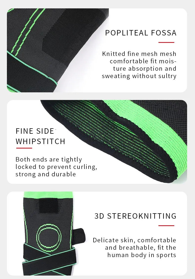 Knee Compression Sleeve with Adjustable Straps