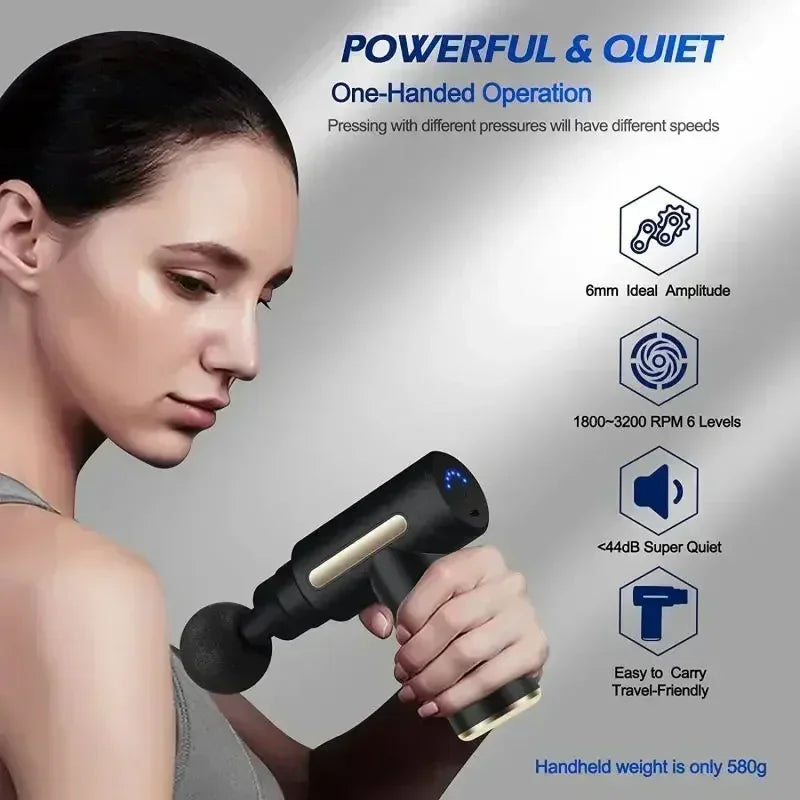 USB Mini Massage Gun – Portable Fascia Gun for Muscle Relaxation & Recovery
