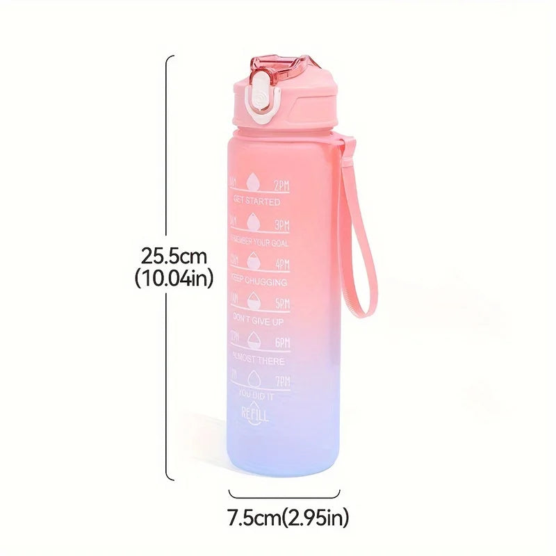 700ml Rainbow Frosted Sports Water Bottle – Straw Cup for Gym, Travel & Daily Use