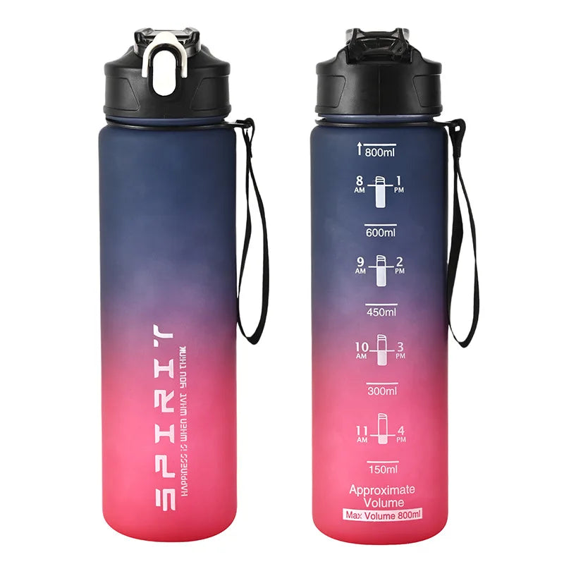 800ml Large Capacity Sports Water Bottle – Leak-Proof Gym & Outdoor Hydration Jug