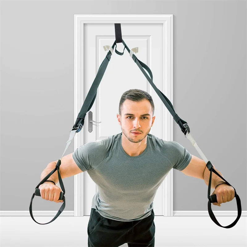 Door Anchor Resistance Band Set – Elastic Tube Bands for Home & Gym Workouts