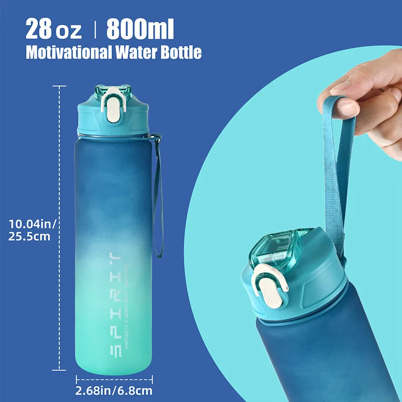 800ml Large Capacity Sports Water Bottle – Leak-Proof Gym & Outdoor Hydration Jug