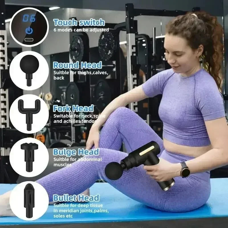 USB Mini Massage Gun – Portable Fascia Gun for Muscle Relaxation & Recovery