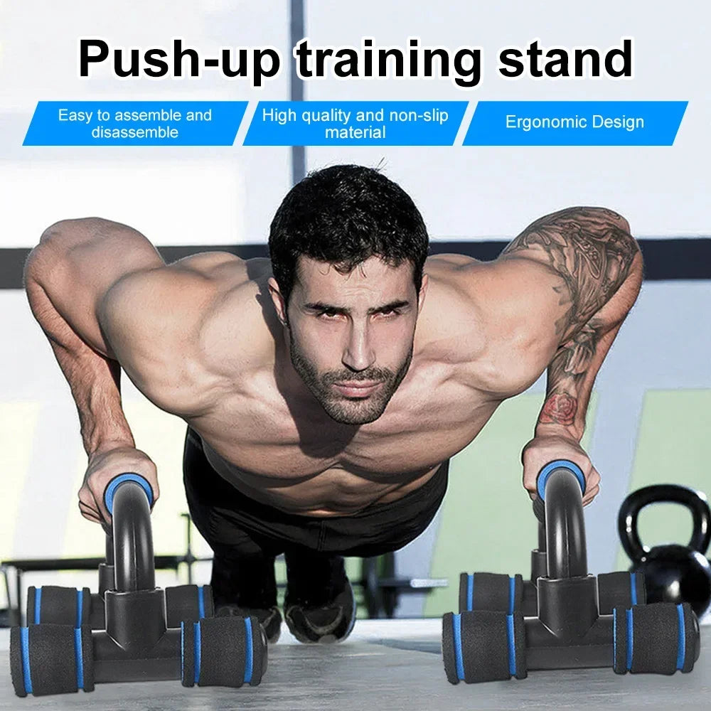 H-shaped Push-Up Stand Assist Trainer, Foldable Fitness Equipment for Chest Abdomen Arms and Back Training, Fitness Equipment