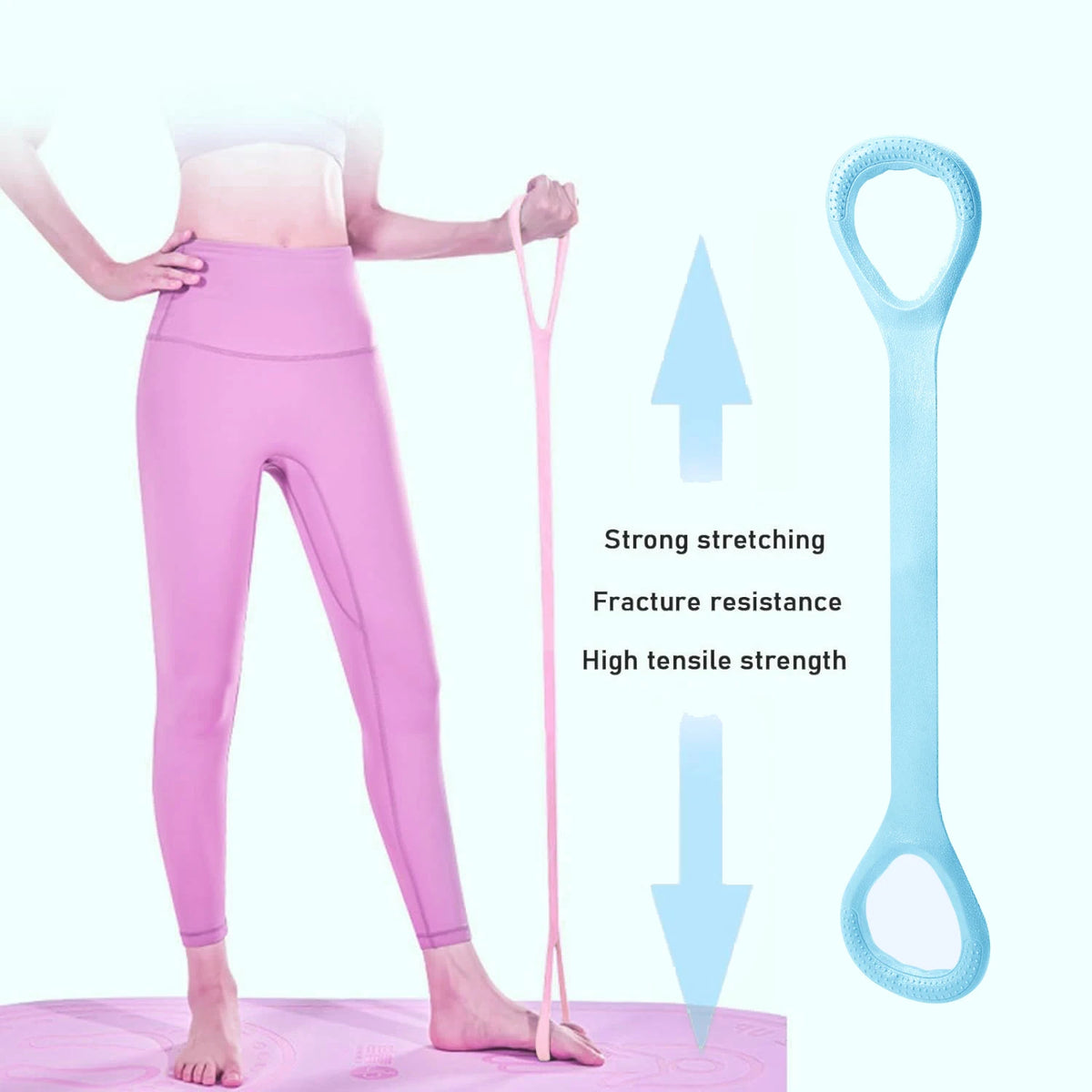 8 Fitness Workout Resistance Band Arm Back Shoulder Exercise Elastic Training Band Yoga Pilates Equipment