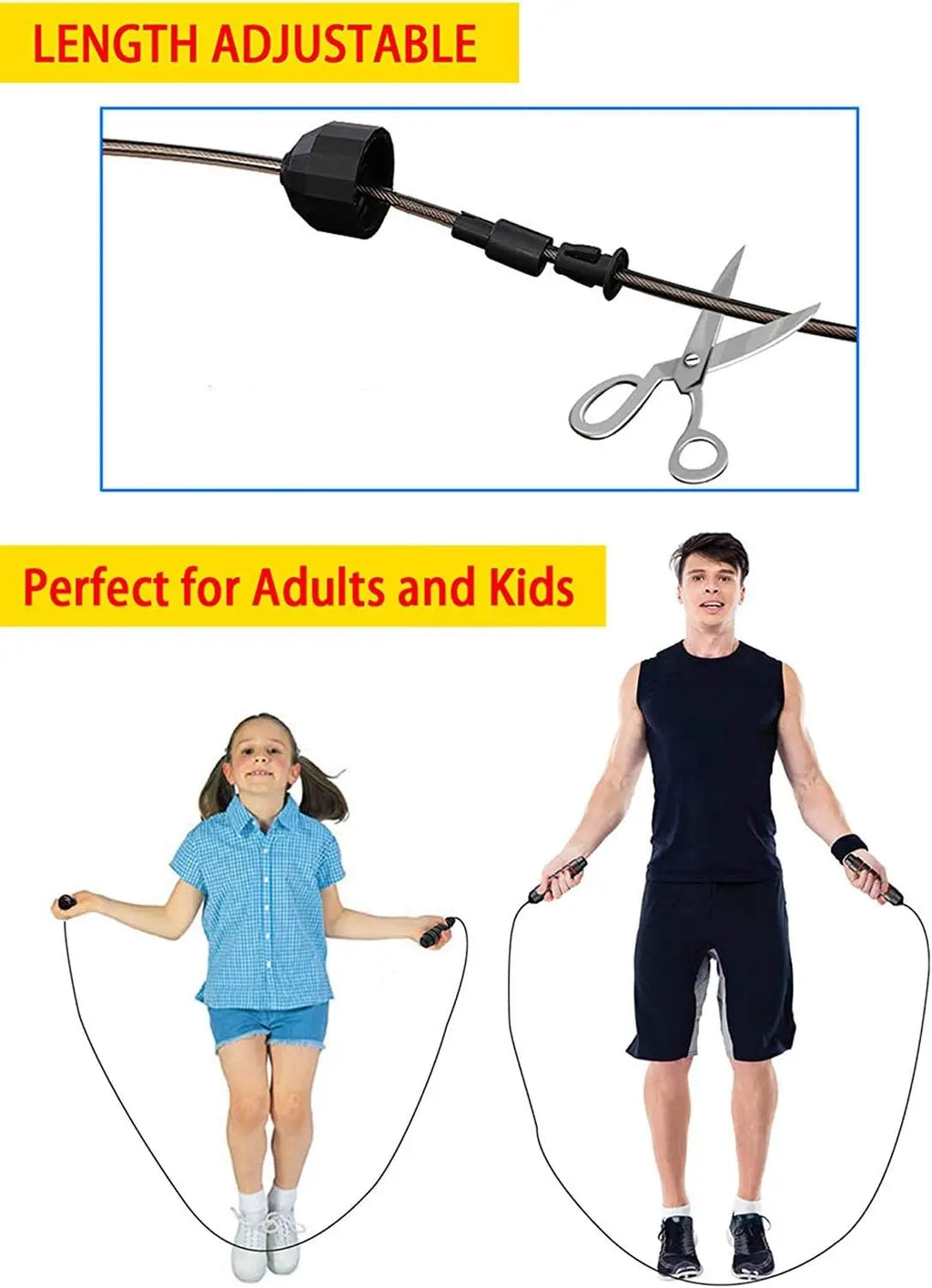 Speed Skipping Rope – Adjustable Jump Rope for Cardio & Fitness Training