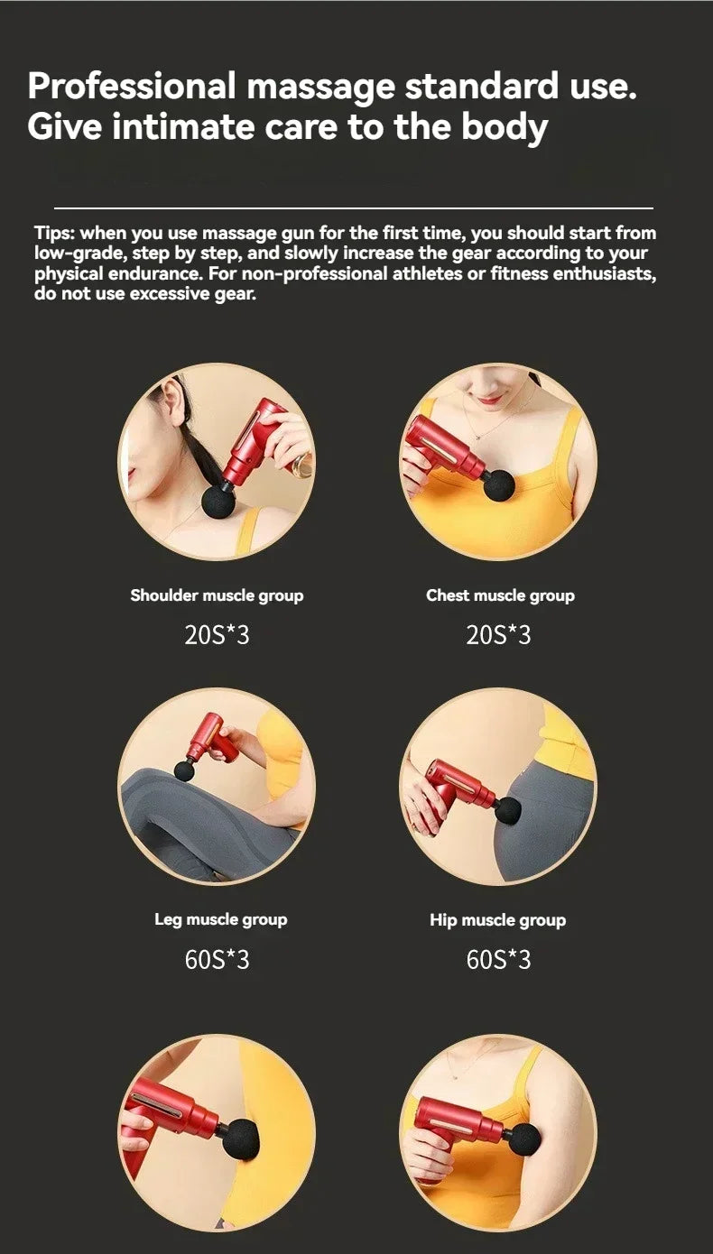 USB Mini Massage Gun – Portable Fascia Gun for Muscle Relaxation & Recovery