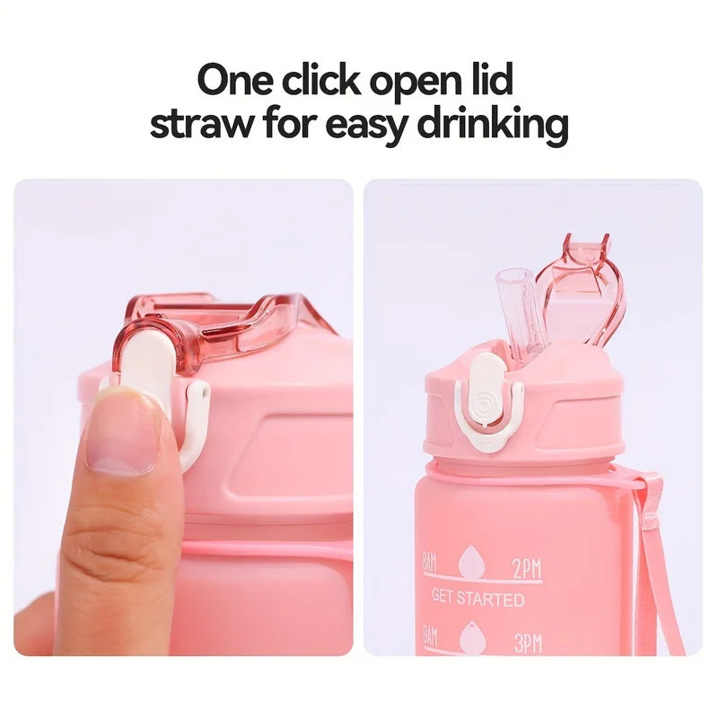 700ml Rainbow Frosted Sports Water Bottle – Straw Cup for Gym, Travel & Daily Use