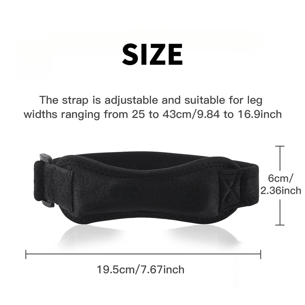 Patellar Tendon Knee Strap – Adjustable Compression Knee Support Brace for Sports & Recovery