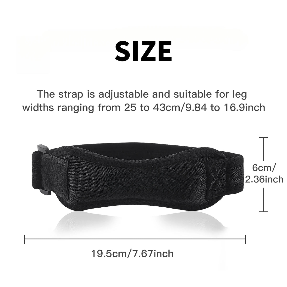 Patellar Tendon Knee Strap – Adjustable Compression Knee Support Brace for Sports & Recovery